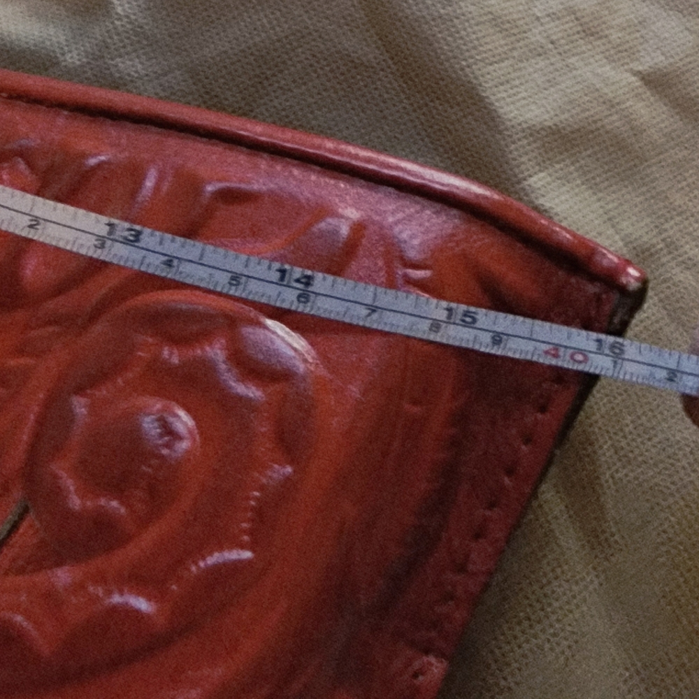 Patricia Nash Red Embossed Shoulder Bag - Picture 7 of 9